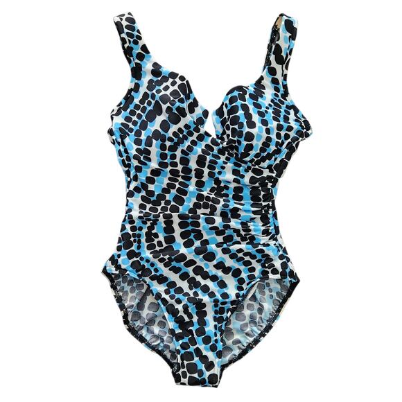 Miraclesuit One Piece Swimsuit 8‎ Beach Vacation Resortwear Poolside Retro - Picture 1 of 6
